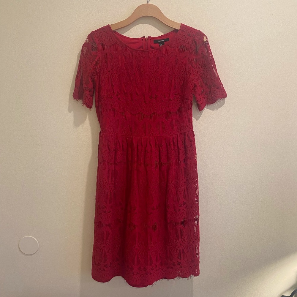 Red Lace Dress L